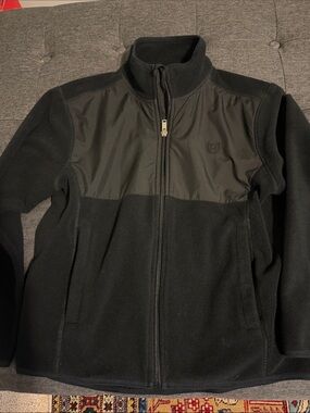 Chaps Black Kids Full-Zip Fleece Jacket